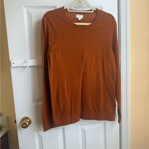 J. Crew Brown Crew Neck Sweater Teddie, Knit Casual SIZE L.